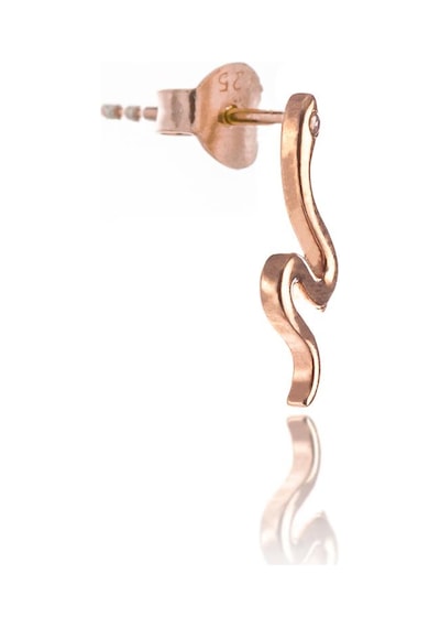 Serpent Lover I Gümüş Küpe-519 Rose