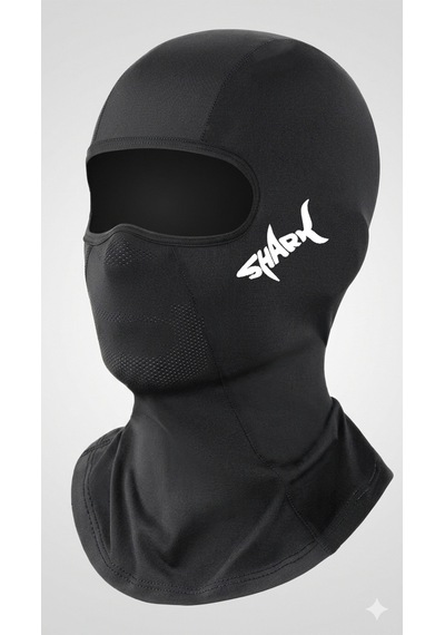 Flex Premium Reflektörlü Siyah Kar Maskesi Shark Balaklava Balaclava Motorsiklet Scooter Bisiklet Spor