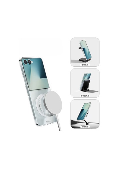 Galaxy Uyumlu Z Flip 7 Kılıf Kamera Korumalı M-safe Sert Pc Porto Kılıf Şeffaf