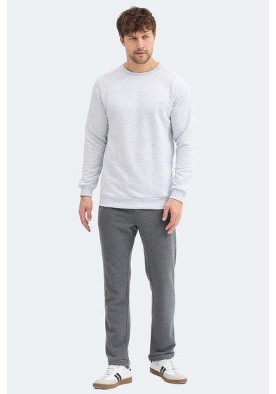 Slazenger Nadav Erkek Taş Gri Sweatshırt Taş Gri