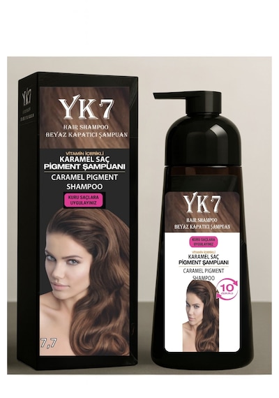 Yk7 Kozmetik Karamel 7.7 Beyaz Kapatıcı Şampuan 300 ML