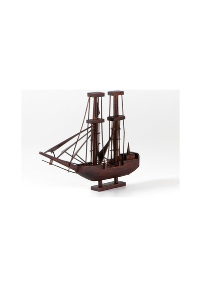 Dekoratif  Ahşap Yelkenli Gemi 24 cm Biblo