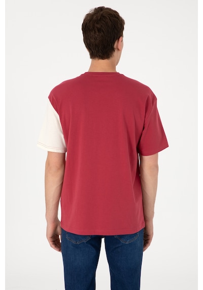U.S. Polo Assn. Erkek Comfort Fit Bisiklet Yaka Vişne Tişört 50306903-VR223