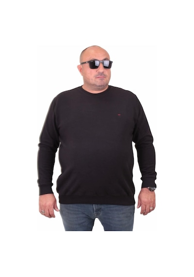 Moc Grande Mocgrande Büyük Beden Selanik Classic Sweat 23200 Sıyah-Sıyah Siyah
