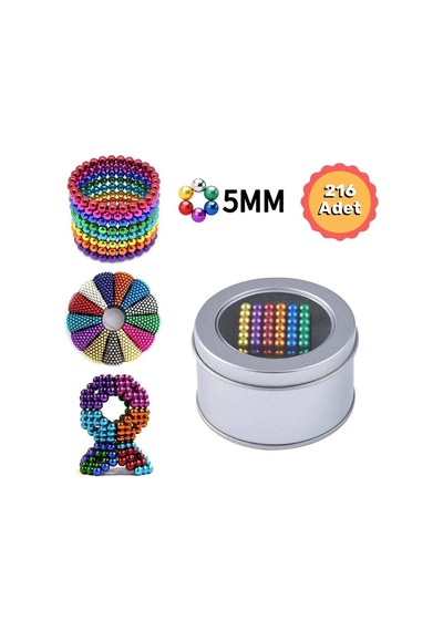 Ø5 Mm 8 Renk 216 Adet Renkli Mıknatıs Topları