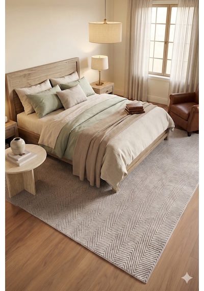 Villadia Home Textile Kaymaz Taban Modern Desen Yıkanabilir Leke Tutmaz Kolay Temizlenir Dört Mevsim Yolluk Koridor Salon Yatak Mutfak Odası Vd4055gri Gri
