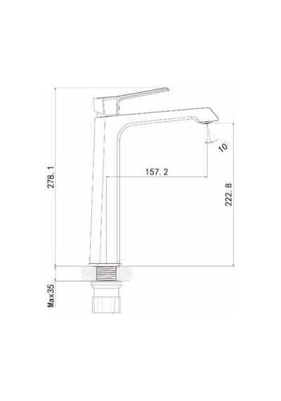 Creavit SK6500GR Stark Uzun Lavabo Armatürü Metalik Gri