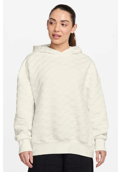 Nike Phoenix Fleece Loose Fit Womens White Sweatshirt Bol Kesim Kapüşonlu Yaka Kadın Sweatshirt Beyaz