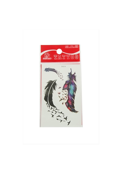 Kuş Tüy Tattoo Dövme Sticker