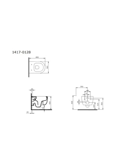 BOCCHİ 1417-002-0128 V-TONDO KISA RIMLESS KLOZET VE KPK M BEYAZ