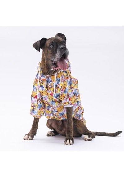 Adonis Winnie The Pooh Köpek Mont Köpek Kıyafeti Köpek Yağmurluğu Kücük- Büyük Irklar 3xl Açık Gri