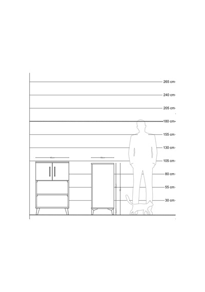 Kronos Komodin 2 Raflı 2 Kapaklı 60x59x96 Aytaşı-çam Aytaşı