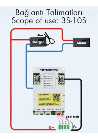 Tdt Smart 8s 24v 100a Lifepo4 Bms Balanslı