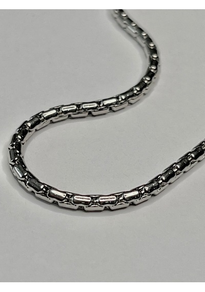 Gümüş Renk Çelik Küp Zincir Kolye - Unisex Box Chain Model 2026 Trend