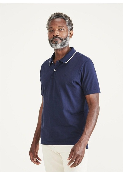 Dockers Erkek Polo Yaka T-shirt - Minimalist & Rahat Lacivert