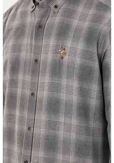 U.s. Polo Assn. Erkek Gri Gömlek Desenli 50291383-vr024 Gri U.s. Polo Assn. Erkek Gri Gömlek Desenli 50291383-vr024 Gri