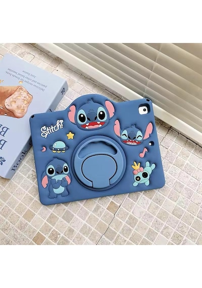 11.nesil A16/10. Nesil 10.9 2022 A2696 A2757 A2777 Uyumlu Stitch Standlı Çocuklara Özel Sevimli Karakterli Kılıf Arka Kapak
