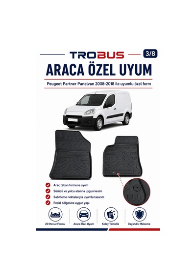 Trobus Peugeot Partner Panelvan 2008-2018 Dizel 2d Paspas