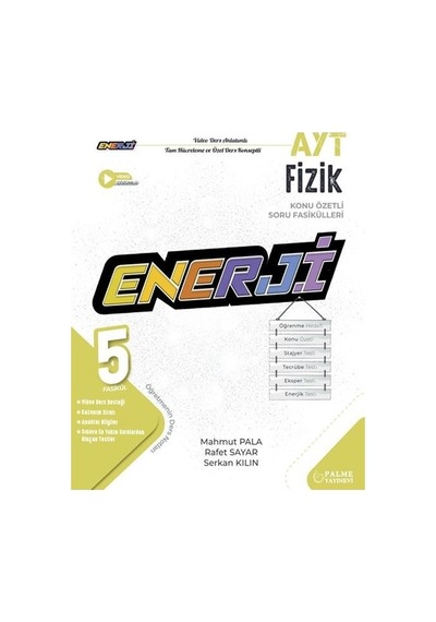 Palme Yks Ayt Enerji Fizik Konu Özetli Soru Fasikülleri Yeni