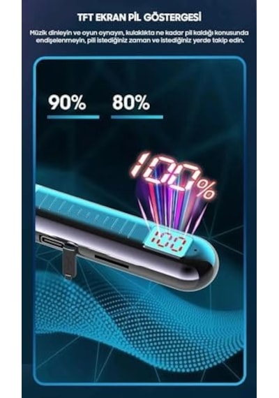 Turco 600 Saat Boyundan Askılı Bluetooth Kulaklık Konforlu & Çift Mikrofonlu Siyah