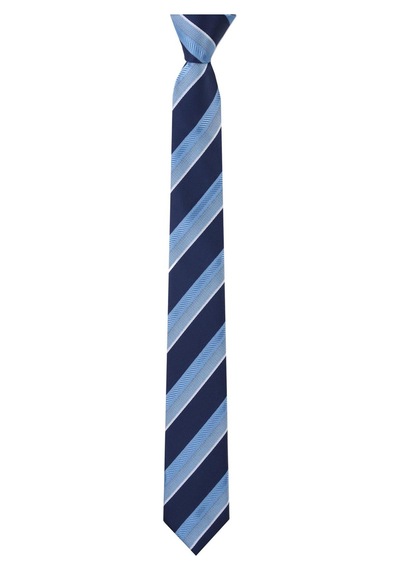 Esgue Dar Kesim Mavi - Lacivert Çizgili Slim 6 Cm. Hand Made Kravat