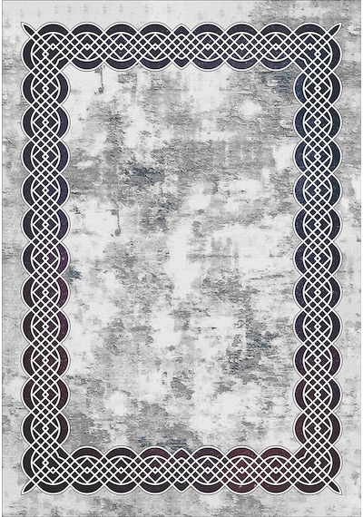 Eliana Home Dijital Baskı Yıkanabilir Kaymaz Taban Salon Halısı Ve Yolluk Rvg0975-fnl224 Gri