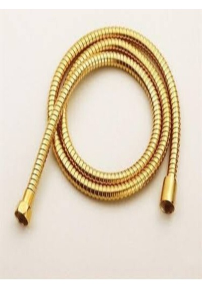 Gold Altın Sarısı Renkli Duş Hortumu Spiral 150 Cm Uzunluk Sarı Metal Diğer