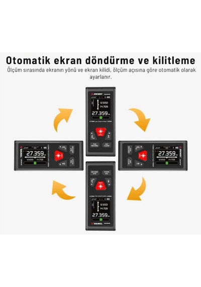 Sndway Sw-dr60 Çift Yön Lazerli Lazermetre 60m+60m Dikey Ve Yatay Ölçüm