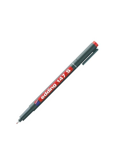 Edding 147 S Çok Amaçlı Asetat Kalemi Kırmızı 3'Lü Paket