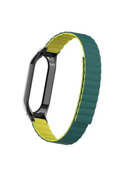 Xiaomi Mi Band 7 Krd-69 Mıknatısla Ayarlanan Kordon Parçalı Çizgili Tasarım - Gri-turuncu