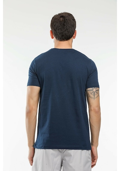 Nacar Store Premium Yazlık Düz Renk Basic T-shirt Lacivert
