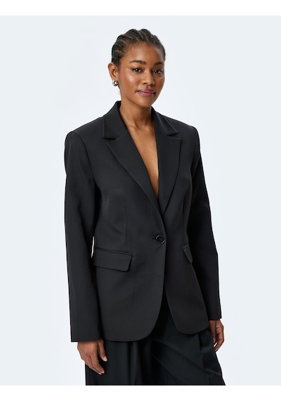 Koton Uzun Kollu Kapaklı Cep Detaylı Slim Fit Kruvaze Blazer Ceket Siyah 5sak50135uw Siyah Koton Uzun Kollu Kapaklı Cep Detaylı Slim Fit Kruvaze Blazer Ceket Siyah 5sak50135uw Siyah