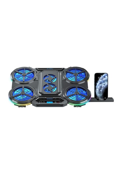6x Büyük Turbo Led Fan - 10 Mod Rgb Aydınlatma