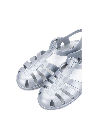 S10346 Bıarrıtz Metal Gümüş Kadın Sandalet Plata