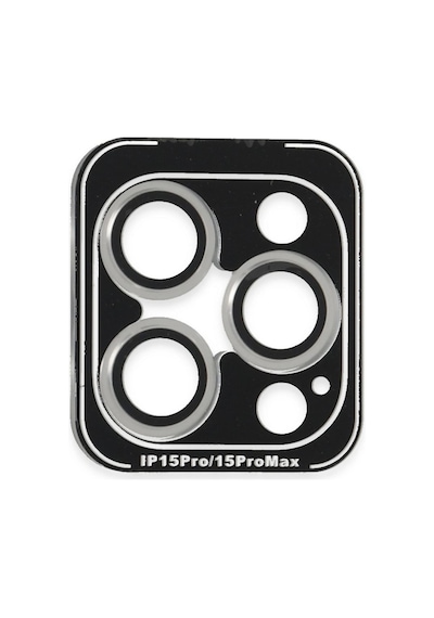 Joko Apple  Uyumlu iPhone 15 Pro Max Pvd Metal Kamera Lens - Gümüş