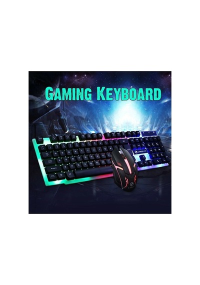 Gaming Set Kablolu Led Işıklı Oyuncu Klavye & Mouse Seti Usb Girişli