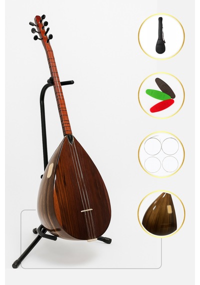 Yankı Yb-40cp Kısa Sap Bağlama Profesyonel Ceviz Saz Kılıf, Tel, Mızrap Hediyeli - 86972016239