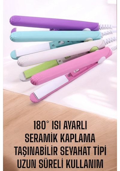 180 C Isı Ve Uzun Süre Kalıcı Düzlük Sağlayan Mini Saç Düzleştirici