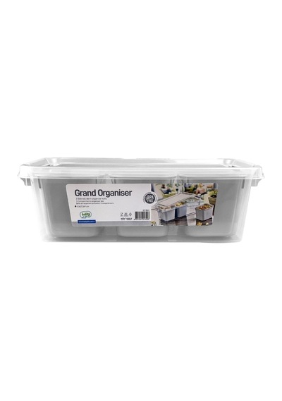 Hobby Life 3 Bölmeli Derin Grand Organizer Kutu 1.8 Litre Plastik Turuncu Diğer