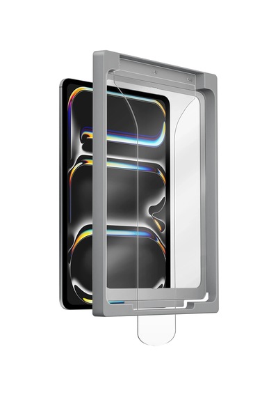 Apple Uyumlu iPad  Pro 13 M4 Çip 2024 Ekran Koruyucu Temperli Cam Optix Exofit Applicator Kolay Kurulum Aparatlı