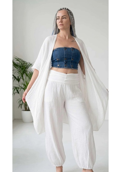 Byemelika Denim, Tasarım Dikiş, Full Likralı, Düğme Detay Büstiyer Mavi