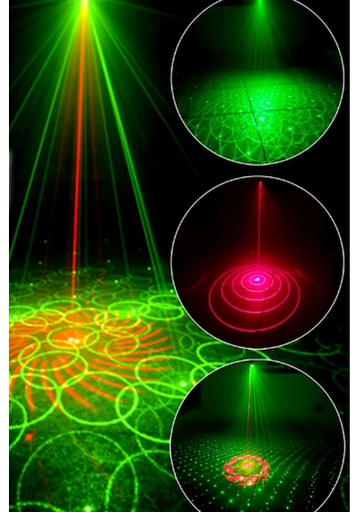 Mini Lazer Sahne Işığı Müziğe Sese Duyarlı Uzaktan Kumandalı Rgb Disko Lazer Projektör Led Işık