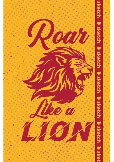Roar Like a Lion - Özel Tasarım Defter (Kalem Tutacağı Hediyeli)