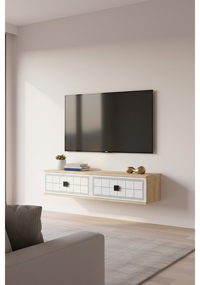 Tda1205b Yuka Duvara Montaj Tv Stand Beyaz 120cm