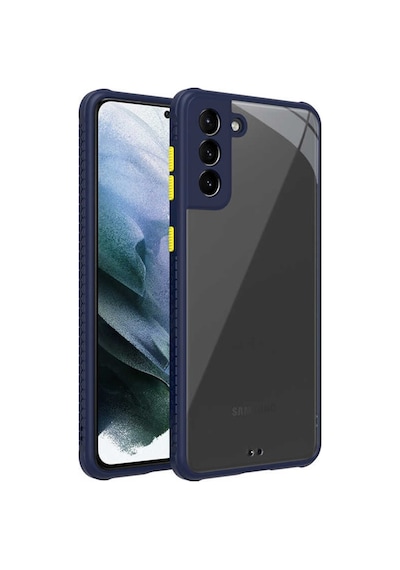Samsung Galaxy Uyumlu S21 Kılıf Lens Korumalı Arkası Şeffaf Silikon