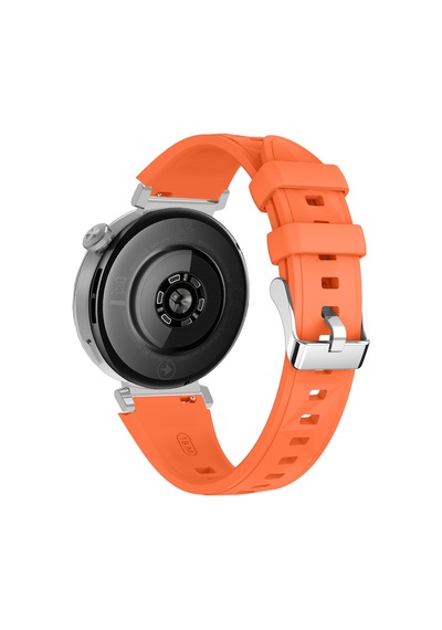 Sneezy Huawei Watch Gt5 Pro 42mm İle Uyumlu Prism Metal Tokalı Soft Yumuşak Silikon Kordon
