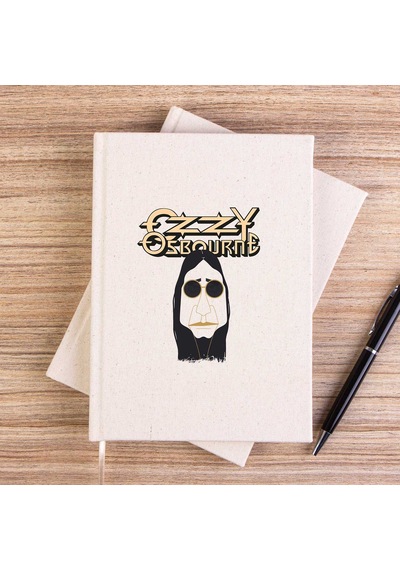 Ozzy Osbounre Drawing Çizgisiz Kanvas Defter Krem