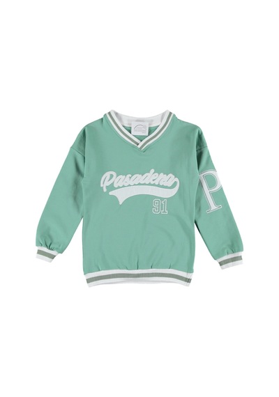 İrem Çocuk Giyim Kız Çocuk Kolej Tarz Pasedan Yazı Desenli V Yaka Yeşil Renk Sweatshirt Yeşil İrem Çocuk Giyim Kız Çocuk Kolej Tarz Pasedan Yazı Desenli V Yaka Yeşil Renk Sweatshirt Yeşil
