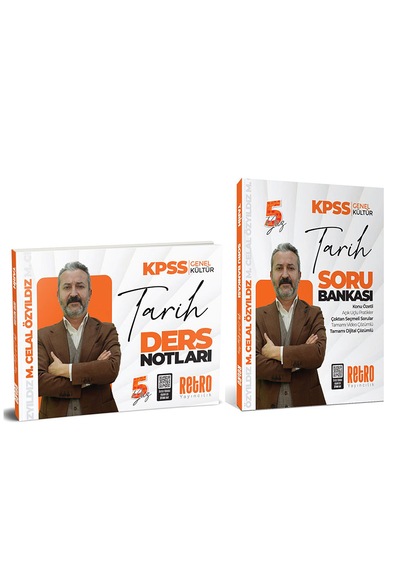 Retro Yayıncılık 2026 Kpss Tarih 5yüz Ders Notları Soru Bankası 2 Li Set - Mehmet Celal Özyıldız Retro Yayın