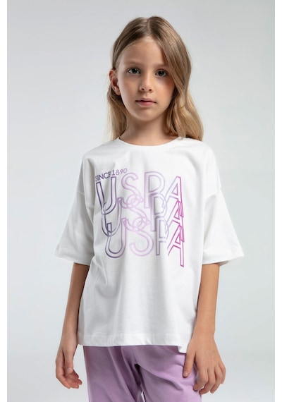 U.s. Polo Assn Kız Çocuk Krem Pijama Takımı KREM